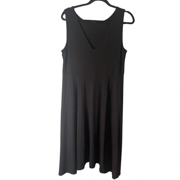 Eileen Fisher Soft and Stretchy Black Tank Dress Viscose Lycra Size Large - Picture 2 of 6